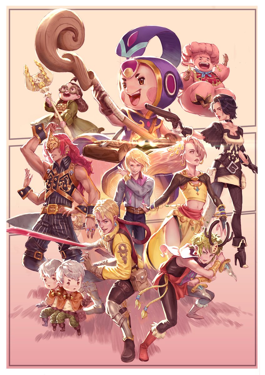 StudioPipit's tweet image. #pipt #guardiansofdarkgate #2drpg #jrpg #illustration 
Finally, all the characters gather...