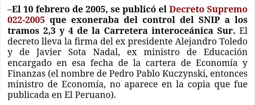 nronaldm1's tweet photo. ¡CON LA ACTIVA COMPLICIDAD DEL FARSANTE DE LA MORAL @foliverav LOS MINISTROS @fzavalal @ppkamigo SECUACES DEL DELINCUENTE ALEJANDRO TOLEDO, SE SALTARON CON LA GARROCHA DE LA CORRUPCIÓN, EL SNIP; HERRAMIENTA OBLIGATORIA PARA APROBAR UN PROYECTO DE INVERSIÓN PÚBLICA!
#LadronesHdp https://t.co/3ZIp0wpY2r