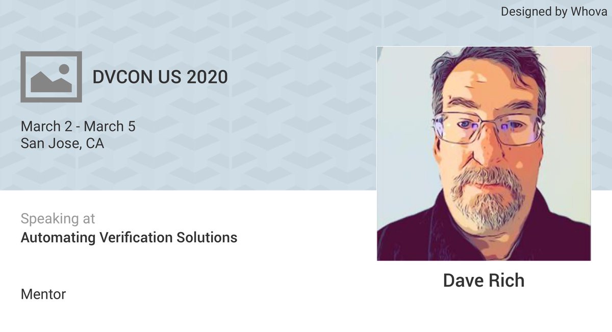 I am speaking at DVCON US 2020. Please checkout the details of my talk at: whova.com/embedded/speak…