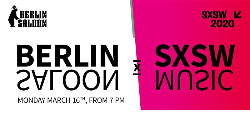 It wouldn't be Berlin, if it didn't end on a bang! Join them for their last night, when the BerlinSaloon becomes an official SXSW Music venue!

Performers:
- <a href="/Bluestaeb/">Bluestaeb</a>
- <a href="/SeaMoyaBand/">Sea Moya</a>
- @Sparkling

RSVP has been posted to our event list! sx.atxconcert.com