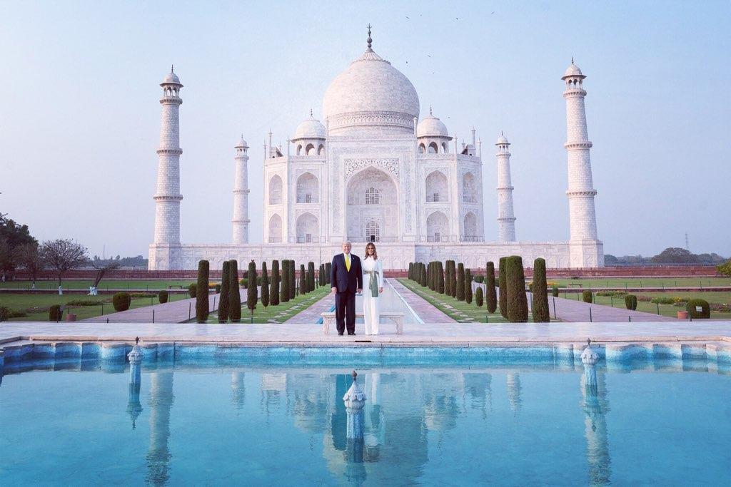 FLOTUS45's tweet photo. .@POTUS &amp; @FLOTUS at Taj Mahal https://t.co/Sp2qMOTg4c