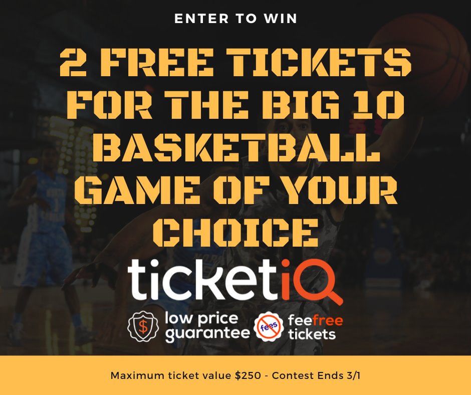 Its giveaway time! Enter now for your chance to win two tickets for the Big Ten Basketball game of your choice from our pals @Ticket_IQ. Just a few days left to enter! Register for free here: hubs.ly/H0nbT6k0