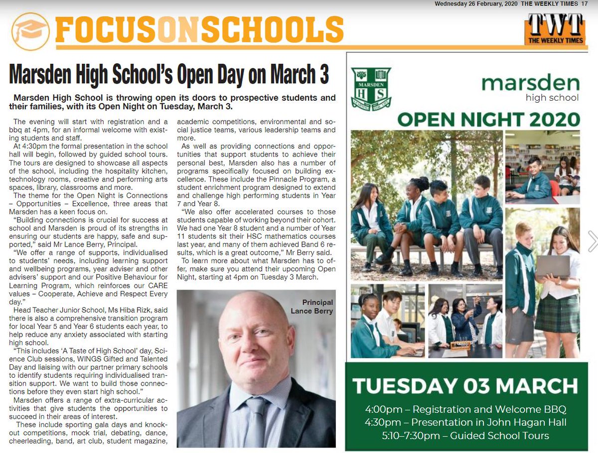 Marsden High School tweet media