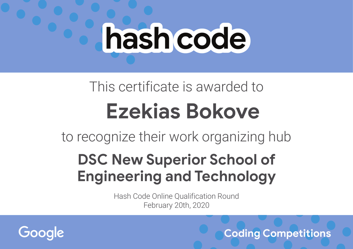 EzekiasBokove's tweet photo. Je suis très content d'avoir organisé le #hashcode2020 dans la ville d'Abidjan #CIV225 . J'ai passé un très bon moment en compagnie des participants et des membres du @DscEnsit . Plus de compétitions à venir.

#DeveloperStudentClubs #DSCSSA #hashcode2020 
@auwalms @EricaKHanson https://t.co/4QYDM4pU1y