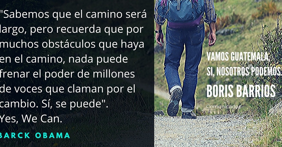 "Sabemos que el camino será largo, pero recuerda que por muchos obstáculos que haya en el camino, nada puede frenar el poder de millones de voces que claman por el cambio. Sí, se puede". #Obama
#YesWeCan.