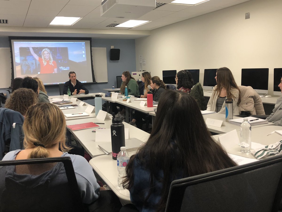corinnehirsch's tweet photo. Thank you @EricSchultz for sharing your insights and expertise about #comms #crisiscomms #campaigns #2020presidentialelection #entertainmentPR with my students today @AU_SOC https://t.co/yrUtHho370