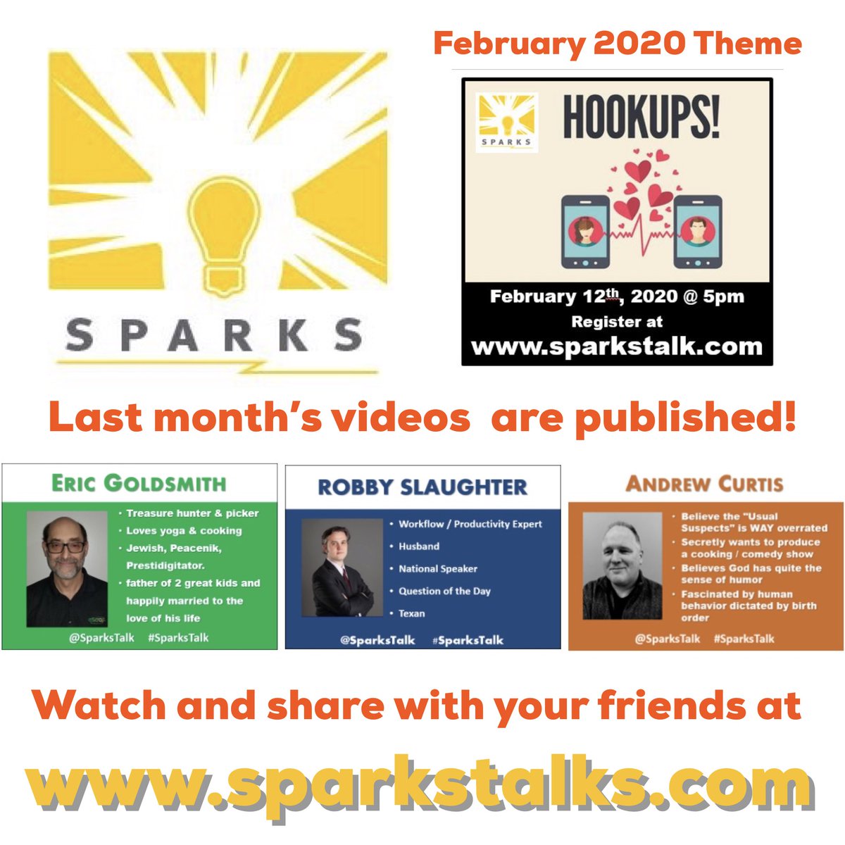 We published the videos today of the talks from our February event. Click the link to check them out and get registered for our March event. It’s going to be one you won’t want to miss. 😃👍
sparkstalk.com/topics/sparks-…