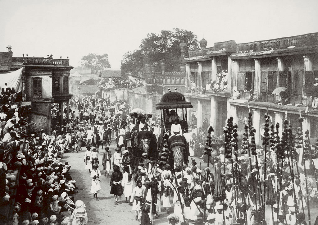 Overall the Nizams allowed minorities to practice their faith without any issues. Osman even donated his personal wealth to upkeep Hindu Temples.Shia Muslims were allowed to celebrate Muharram since the time of Qutb Shah (pic 1880s)The Hyderabadi Rupee had four languages.