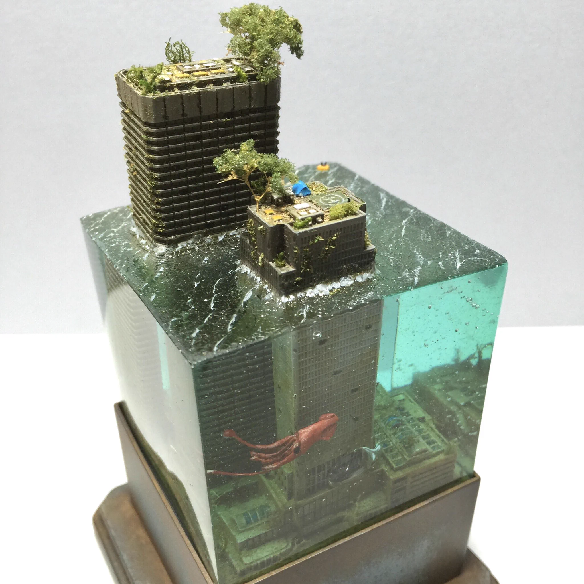 レジンの海に沈められている建物が幻想的で綺麗！