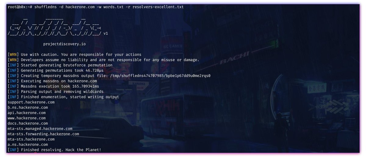 pdiscoveryio's tweet photo. #shuffleDNS is a wrapper around massdns written in go that allows you to enumerate valid subdomains using active bruteforce as well as resolve subdomains with wildcard handling and easy input-output support.

https://t.co/hQRJigvMRC

#bugbounty #subdomains https://t.co/E6gILnEDBW