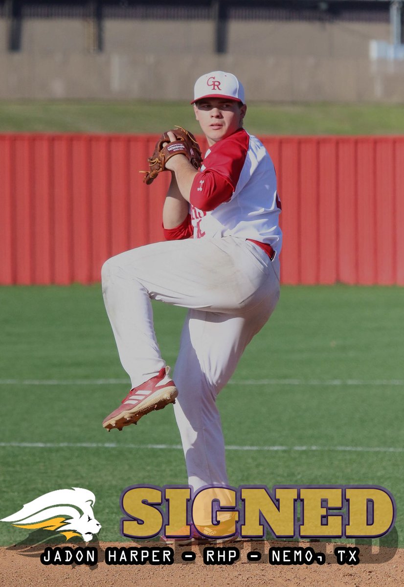NelsonUBaseball's tweet photo. Jadon Harper, a RHP from Nemo, TX out of Glen Rose HS signs with @SAGU_Baseball https://t.co/ToTiLaOX4v