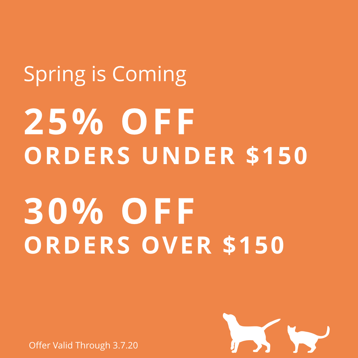 It might not feel like it, but spring is coming! Stock up and save today. 

canna-pet.com