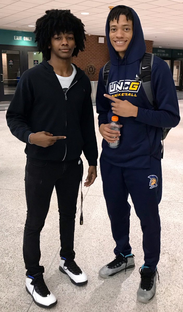 Current Panther @HarcumTerence w/ former Panther & current @UNCGBasketball standout @hunterkmi #OnceAPantherAlwaysAPanther