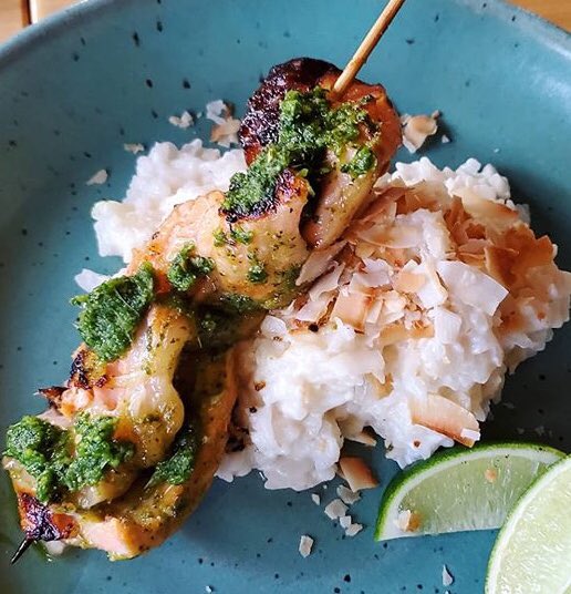 Green curry steelhead belly, with coconut lemongrass rice by Chef Trevor Stratton! 🤤🤤🤤

#EatINW #EatLocal #TheWanderingTable