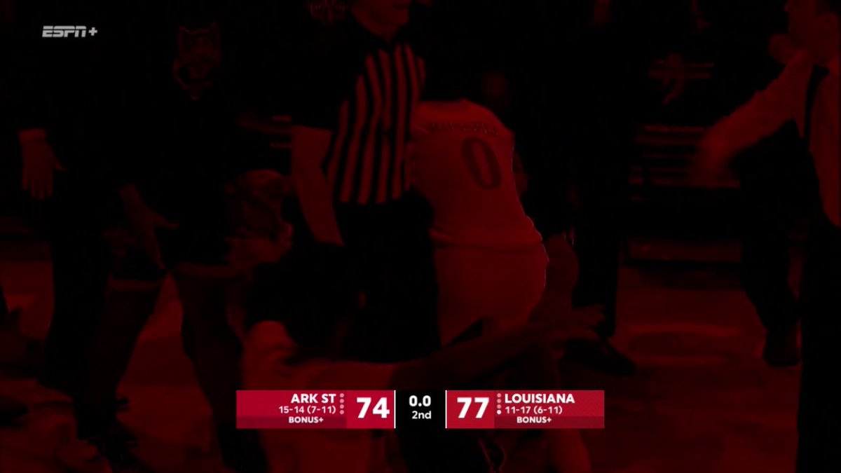 other26hoops's tweet photo. When Louisiana wins a basketball game the Cajun Dome immediately turns red and it’s absolutely terrifying. https://t.co/Kxg7a0PWbM