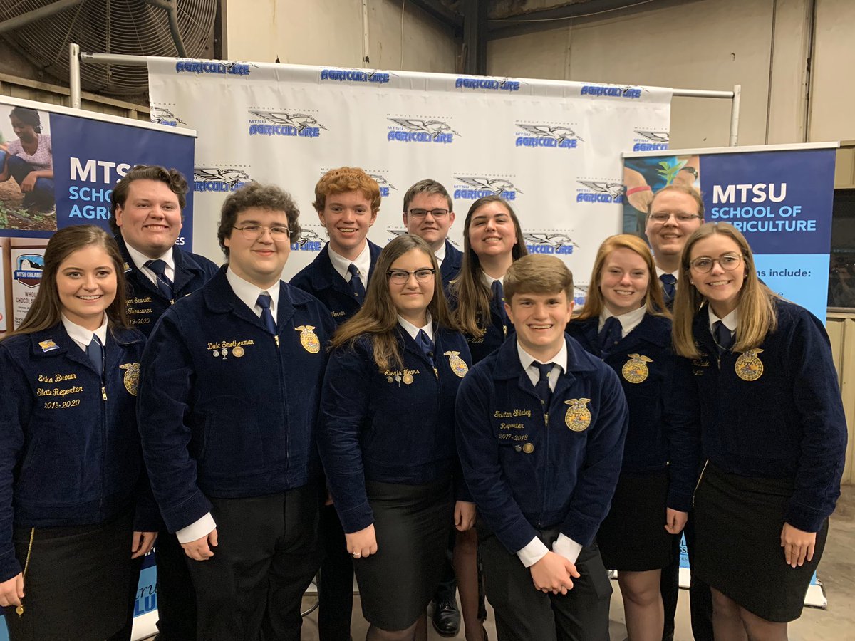 RiverdaleFFA's tweet image. #ffaweek would not be complete without a visit to @MTSUAg for the @tnffa Goodwill Tour! A great time to fellowship and celebrate with FFA chapter and the TN FFA State Officer Team. @RiverdaleHighTN
