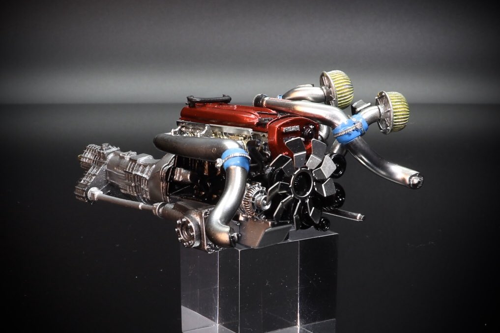 1/24 GT-R RB26 エンジン R34 Hobby Design 1:24 Nissan RB26 GT-R Engine Full Detail Kit | HD03-0331