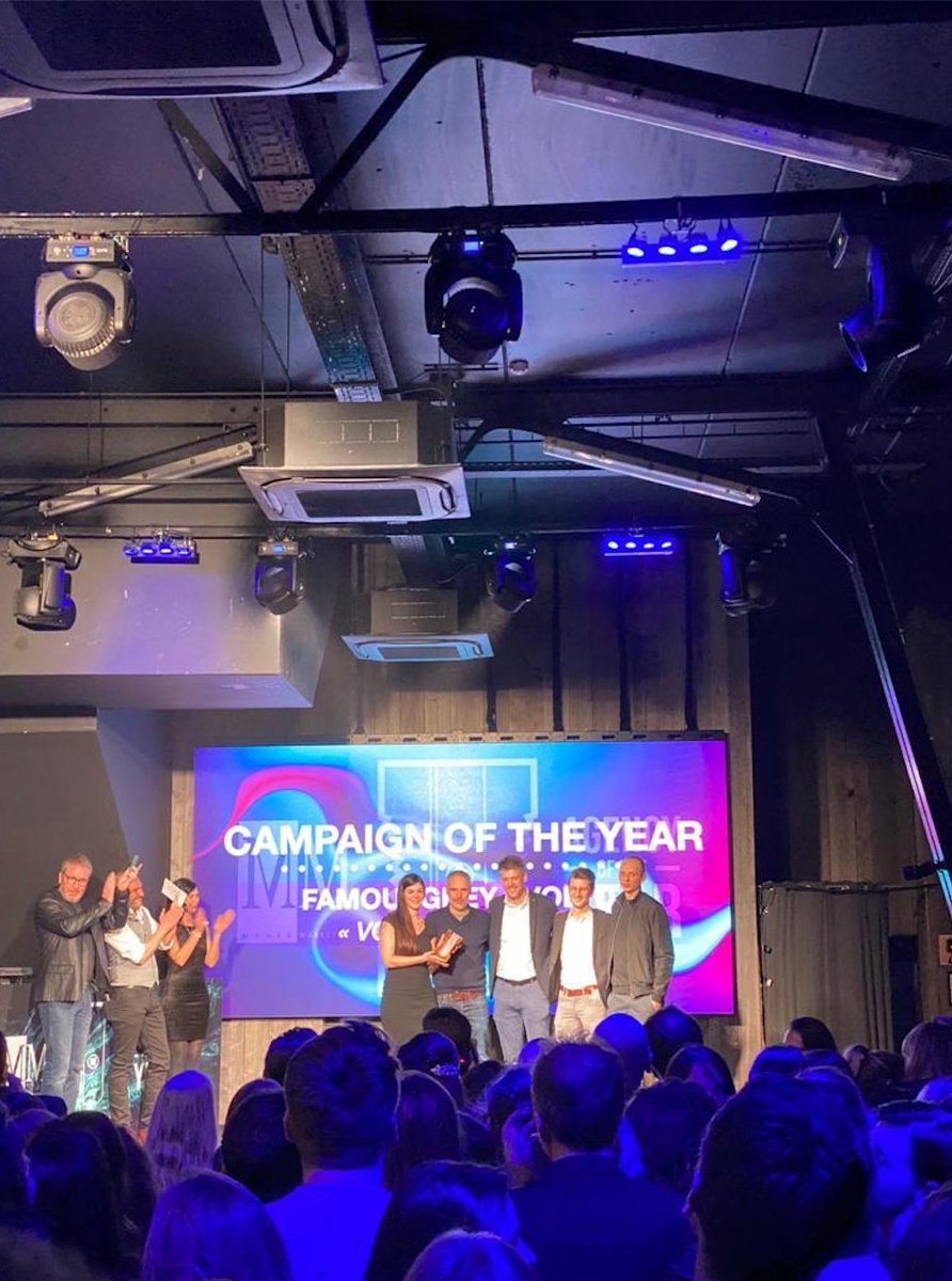 greygroup's tweet photo. Huge congratulations to #FamousGrey Belgium for taking home "Campaign of the Year" at the Media Marketing Awards for the @volvocars Volts campaign. https://t.co/fW9GMw4OeX https://t.co/XQRTCvCZGx