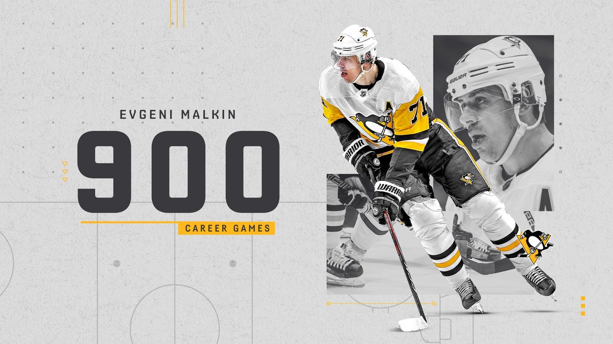 penguins's tweet photo. 9️⃣0️⃣0️⃣ NHL games. 

Congratulations @emalkin71geno! https://t.co/GTGeesTO5D