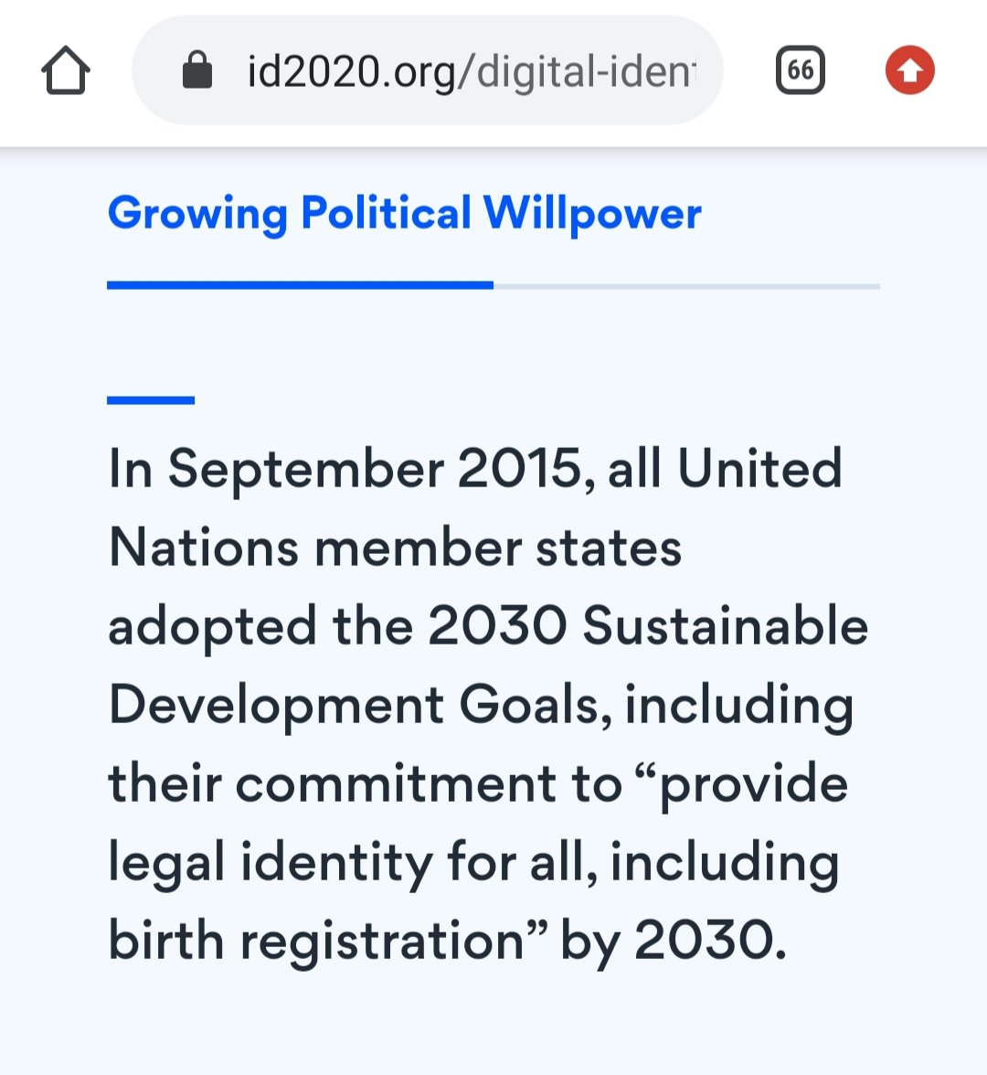 207) ID2020 is working towards fulfilling the UN's SDG's as well.