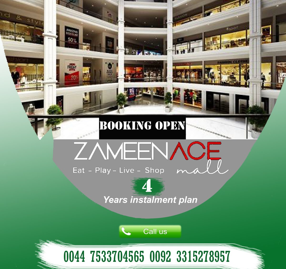 smartpropertyco's tweet photo. Zameen ACE Mall
Investments in Pakistan Islamabad.
4 years instalment plan.
#mall #apartment #hotel #ZameenACE #Islamabad 
more details contact..
0044 7533704565 00923315278957 https://t.co/UaQaKdbiIi