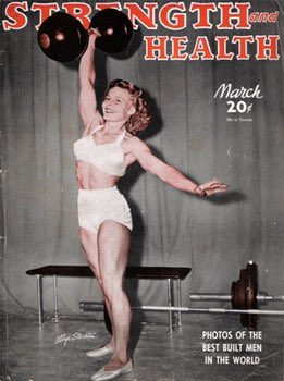 One of many fascinating figures to come out of Muscle Beach was Abbye “Pudgy” Stockton who both championed lifting weights for women in 1940s (!!!)... and participated in contests that specifically said “Muscles do not count” (beauty did)Highly rec Jan Todd on Stocktons! /