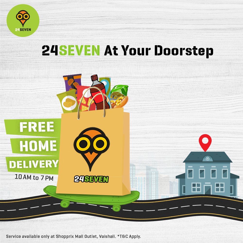 Uzivatel 24seven Na Twitteru Home Sweet Home Here We Come The 24seven Store At Shopprix Mall Vaishali Will Now Provide Free Home Delivery Between 10 Am To 7 Pm Within A Radius
