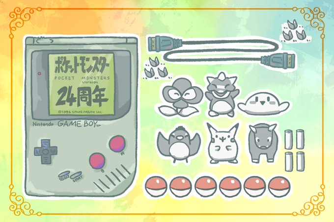 #PokemonDay 
#ポケモン24周年
今ではそれぞれのアイコンが用意されているけど何気に初代のアイコン可愛くて好き
過去絵も一緒に?

物心ついた時からずっとポケモンをプレイしてきたからコンテンツが長く続いていて嬉しいな?
ずっと応援してます?✨ 
