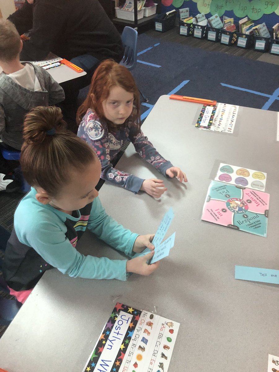 ksschaake's tweet photo. @ksschaake @WestyElemSchool 
@KaganOnline 
Fan-N-Pick-reading sentences, answering questions and using our listening ears to help us respond. You rock...Kinder Stars!!!! https://t.co/YezP3RRNyS