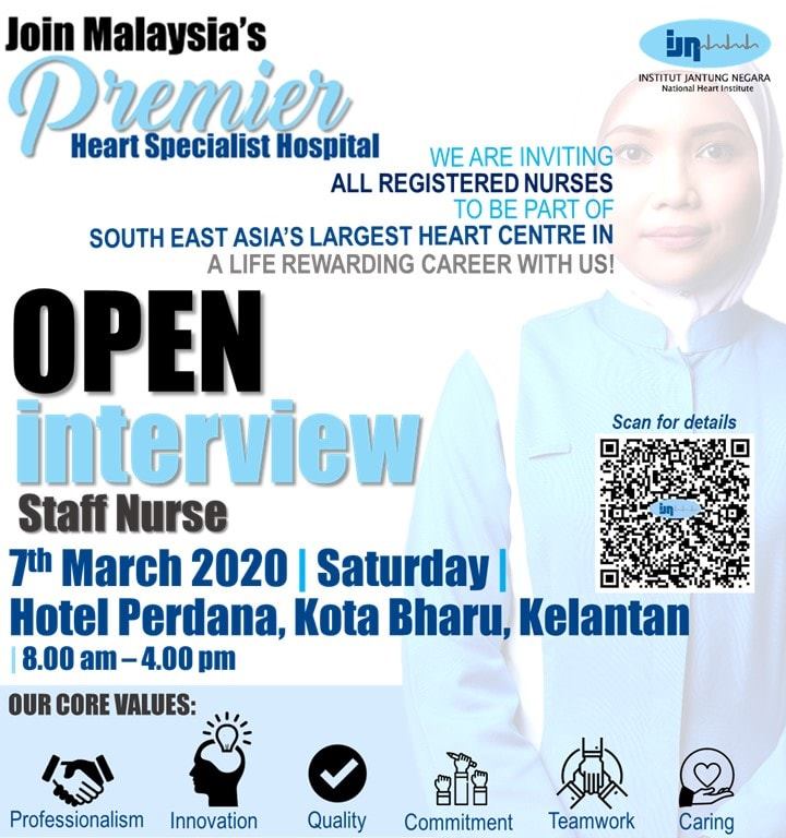 IJNcareer's tweet image. OPEN INTERVIEW FOR STAFF NURSE , kindly scan the QR Code below and complete the simple pre-registration given.

#PushingPerformance #StaffNurse #recruitment #openinterview #kelantan #terengganu #kotabharu #eastcoast #pahang #nurse #ijn #hotelperdana #viral  #LJM #KKM