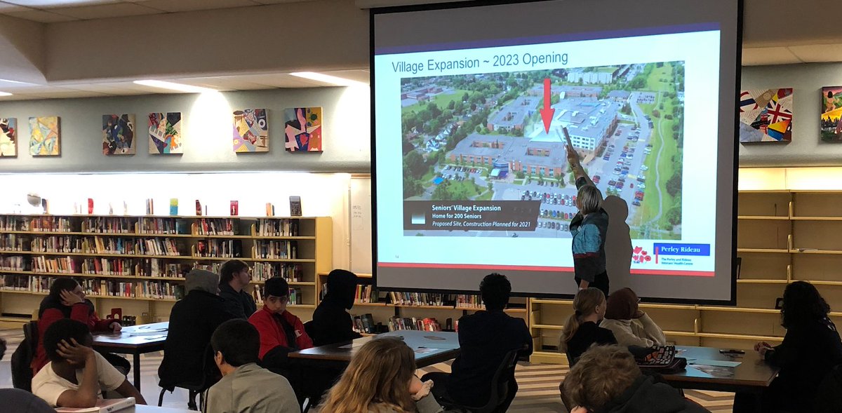 PerleyHealth's tweet photo. Thanks to the more than 75 @HillcrestHighSc students and teachers who joined us today to provide valuable input that will help guide the design of our new homes for frail seniors and expand our seniors’ village. Let’s do it again soon! #seemecare #intergenerationaldesign https://t.co/ZQLyLyGBzg