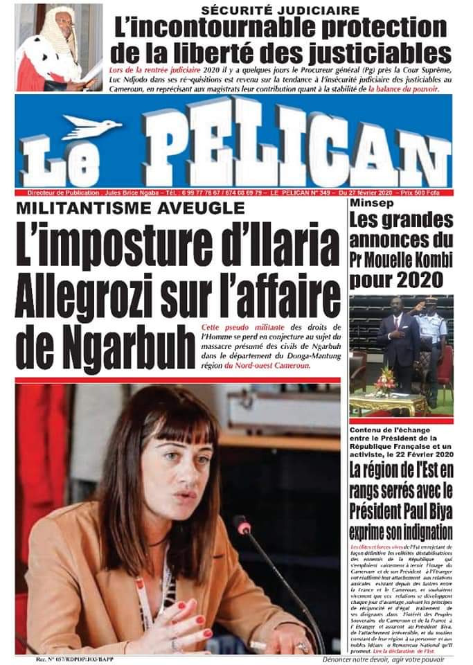 The independent newspapers have independently decided that today's villain is...  @ilariallegro of  @hrw for calling out the  #Cameroun army on the  #NgarbuhMassacre  #gutterpress  #journalism