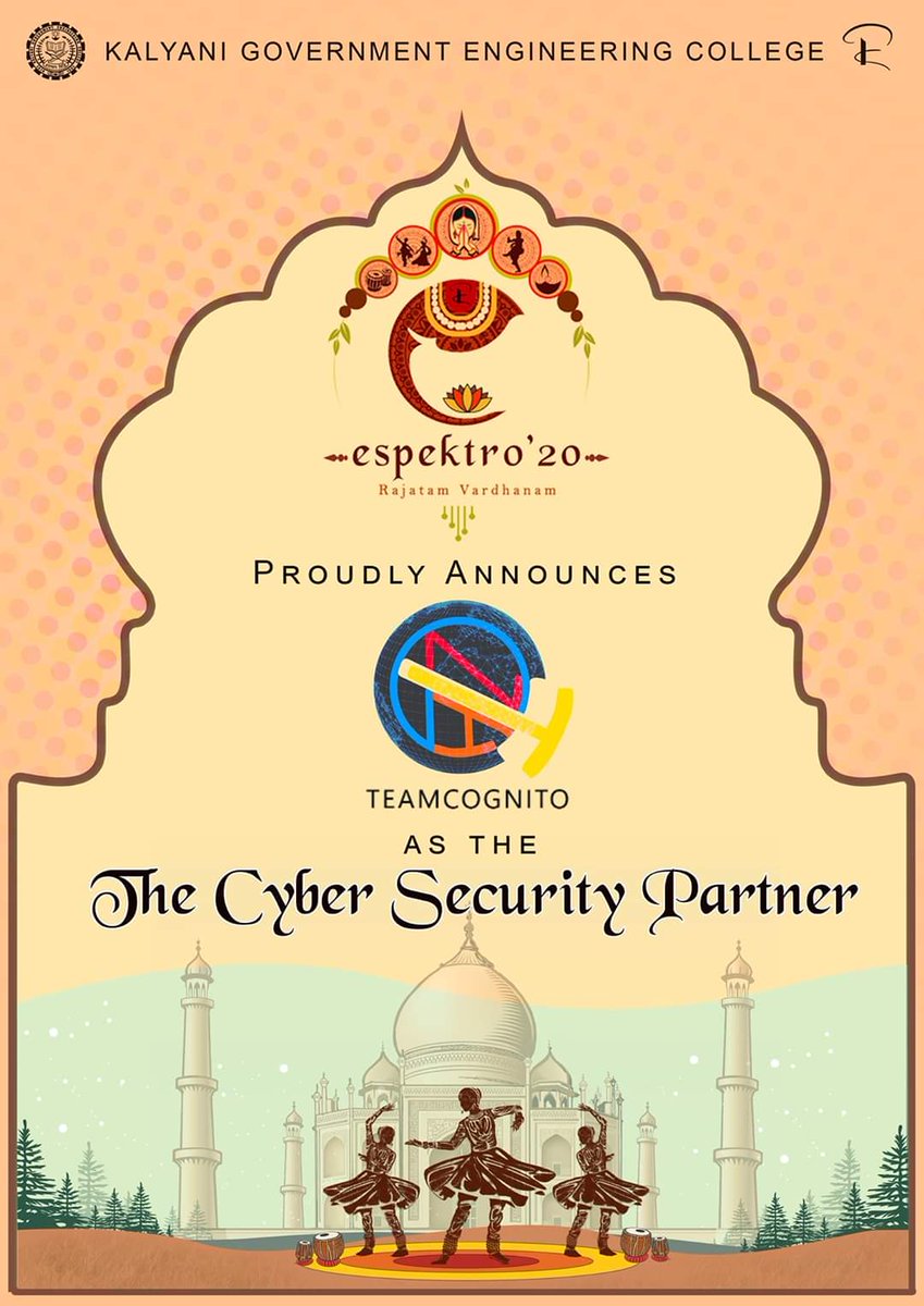 We are extremely happy to announce that this year, we will be the #CyberSecurityPartner of Techtix, KGEC 

#CyberSecurity #EthicalHacking #DataProtection #Internships #CTF #Workshops