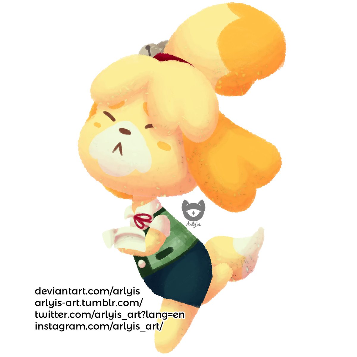 Arlyis_Art's tweet photo. isabelle! stickers can be found on redbubble (https://t.co/crRMFIqTRT) and society6 (https://t.co/0sz2IKnUq1) #ac #animalcrossing #acisabelle #animalcrossingisabelle #isabelle #artistsontwitter #stickers https://t.co/mgrF2CFQ0A