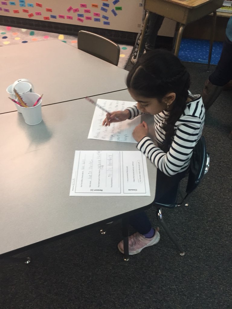 Connecting across the curriculum - Ss learning to write about their reading with book reviews during opinion writing. <a href="/CheetahChamps/">Cheetah Champions</a> <a href="/CCSD93/">CCSD93</a>