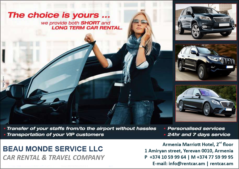 RentCarAm's tweet photo. ✅Beau Monde Car Rental
🏠1 Amiryan Str., Yerevan, Armenia
☎️+374 10 599995, +374 77 599995
📧info@rentcar.am
💻https://t.co/1Z3ZMsiygx
.
#traveltoarmenia #armeniatrips #toursinarmenia #airporttransfers #hotelreservation #guidedtours #carrental #rentalcars #armeniatravel https://t.co/umAdKFMHFZ