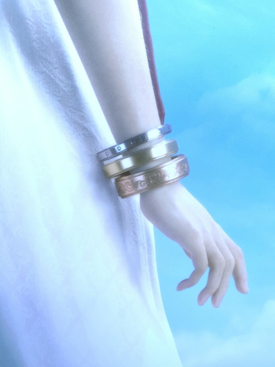 Meryyy エアリスの腕輪きれいやな って見てたのとワンピースがレースな自柄 があるのか と見てた