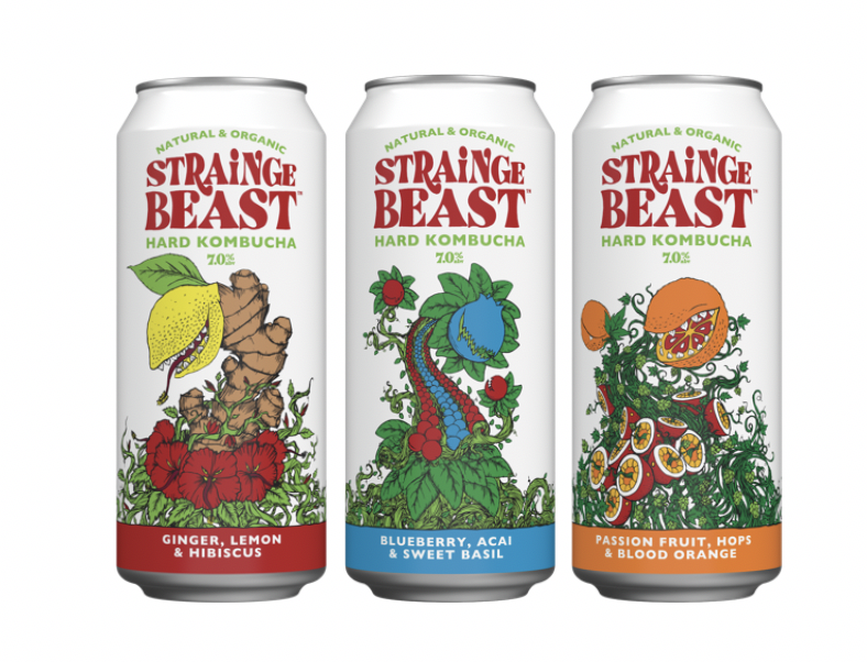 BREWPUBLIC's tweet photo. Strainge Beast Hard Kombucha is the first non-beer release from Sierra Nevada Brewing as the brewery has launched its new offshoot, Chico Fermentation Project. Details: https://t.co/LTuFmMXbEM #hardkombucha #straingebeast #sierranevada https://t.co/pQdollyD44