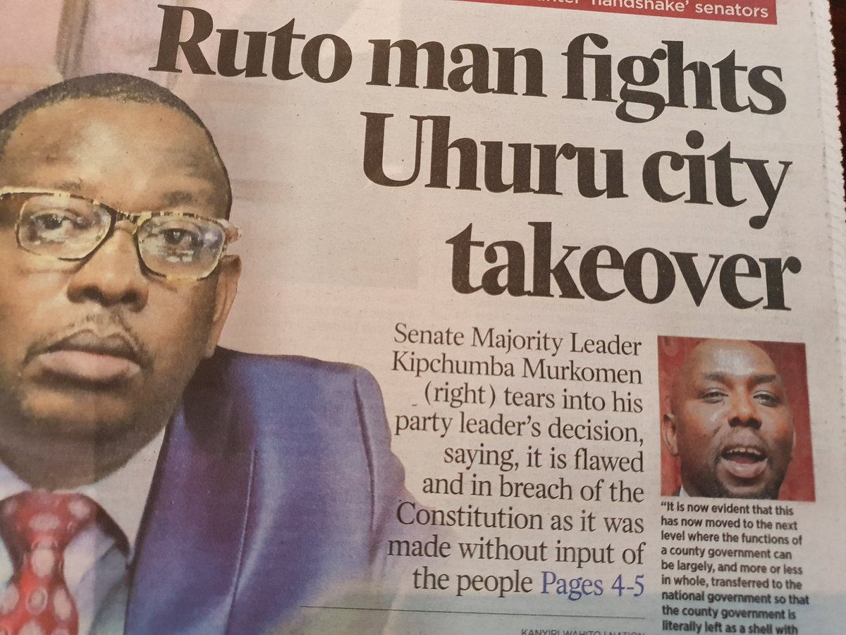 WilliamsRuto's tweet image. The Senate is an independent institution with constitutional mandate to oversight counties. For the dailynation (or is it Rutodaily) to run its vicious, corruptly-paid tirade of imaginary fights as though the Senate works for/report to WsR is sure decline to abysmal gutter.