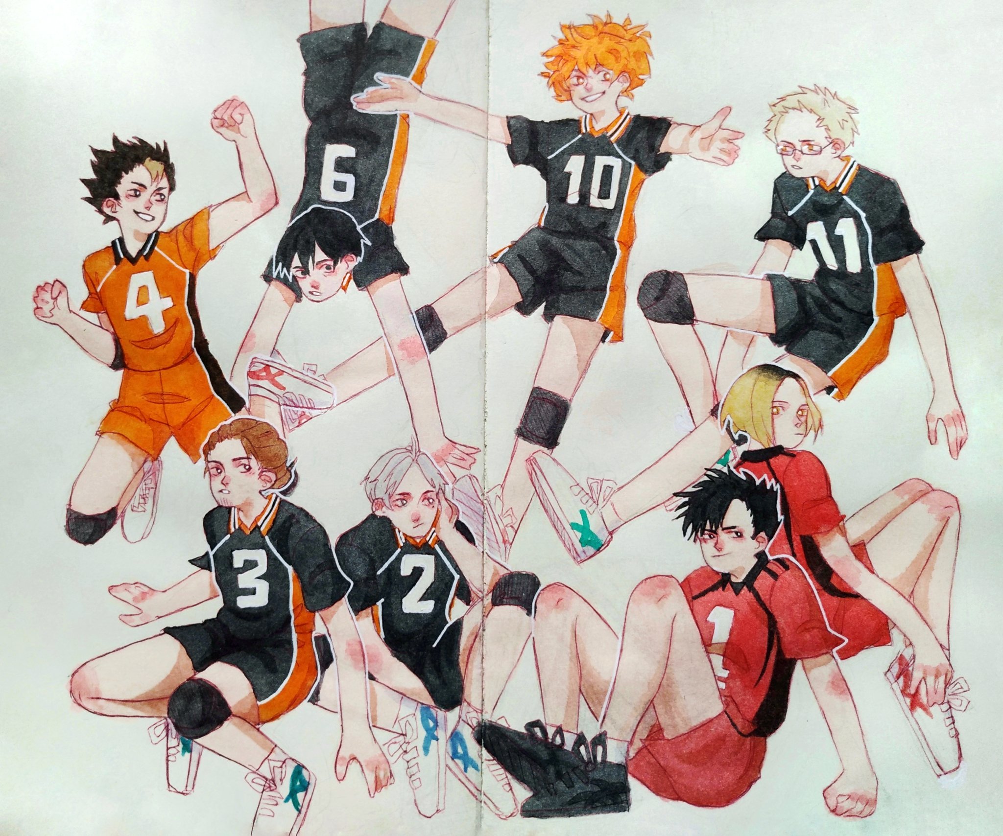 vinny on Twitter: "Волеболы мои волеболы #Haikyuu #art #draw https://t...