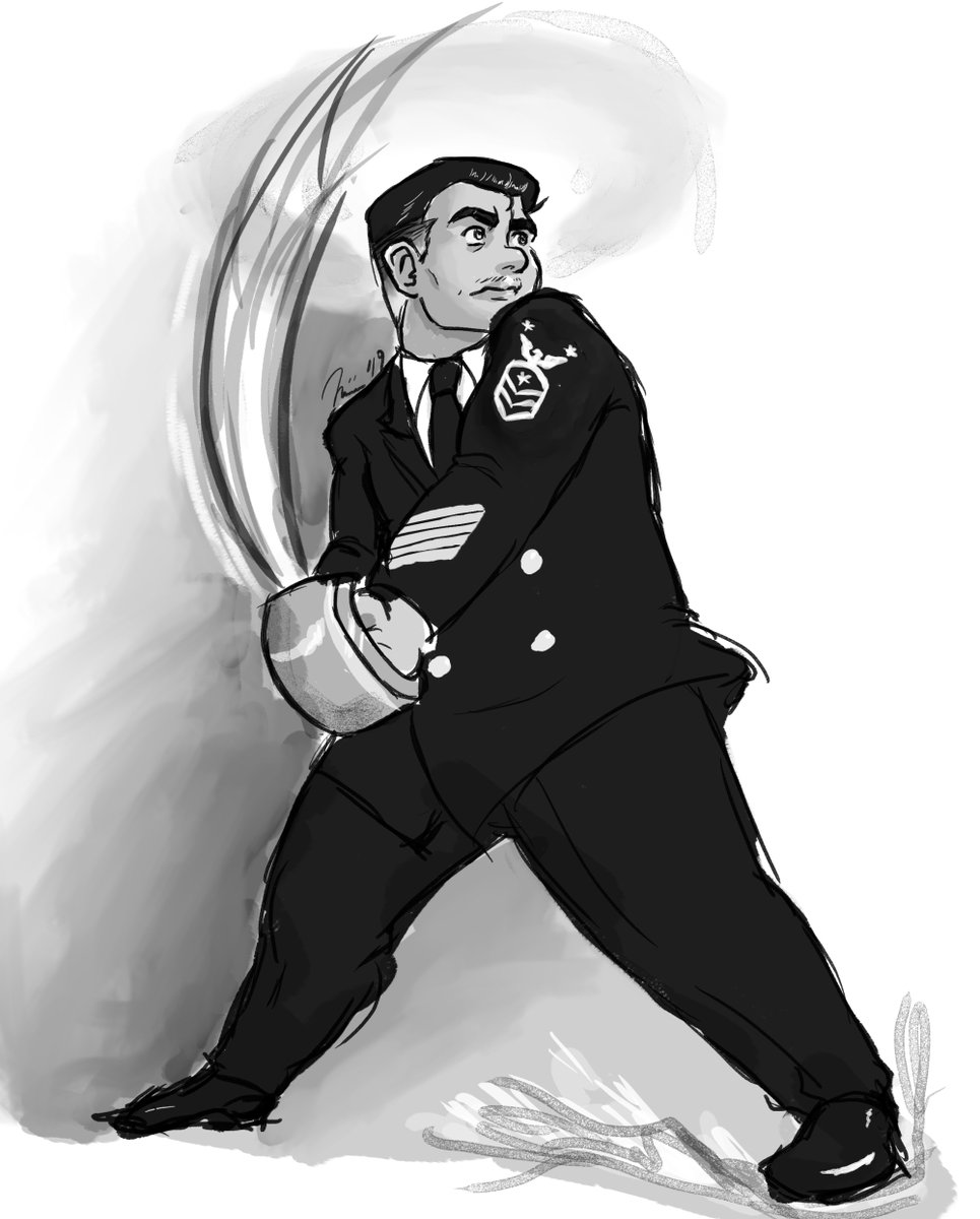 alittlesalty1's tweet photo. @daisyflauriossa Here's my son Squeaky! Small nervous man and the voice of reason. He's a Sailor who somehow gets strong-armed into becoming an exorcist! #ZENITHProject https://t.co/RkeFCR9hlx