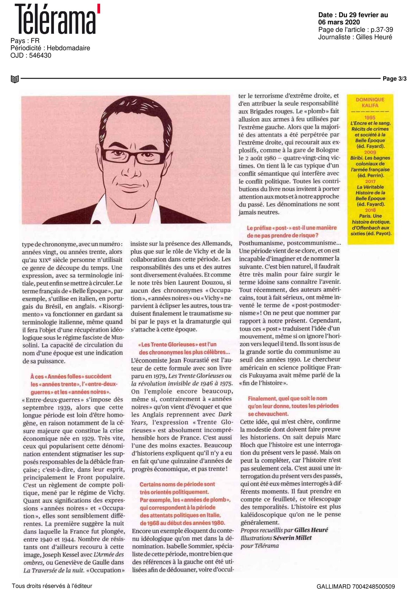 Dominique Kalifa On Twitter Et Encore Telerama Et Encore Le Magazine Litteraire Quelle Journee