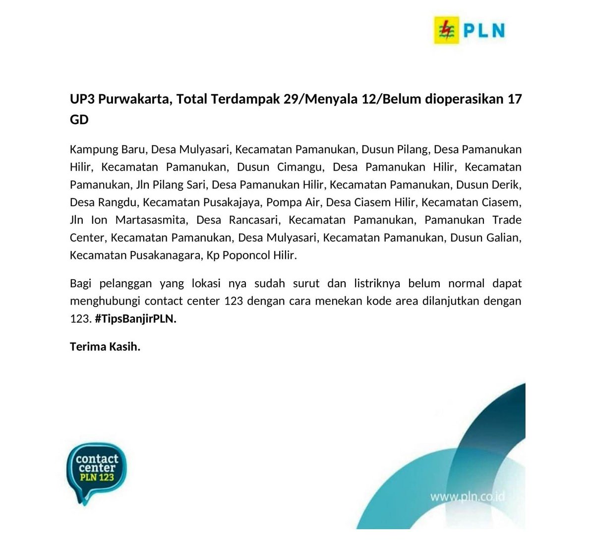 pln_123's tweet photo. #TipsBanjirPLN https://t.co/WJYFHIpw87