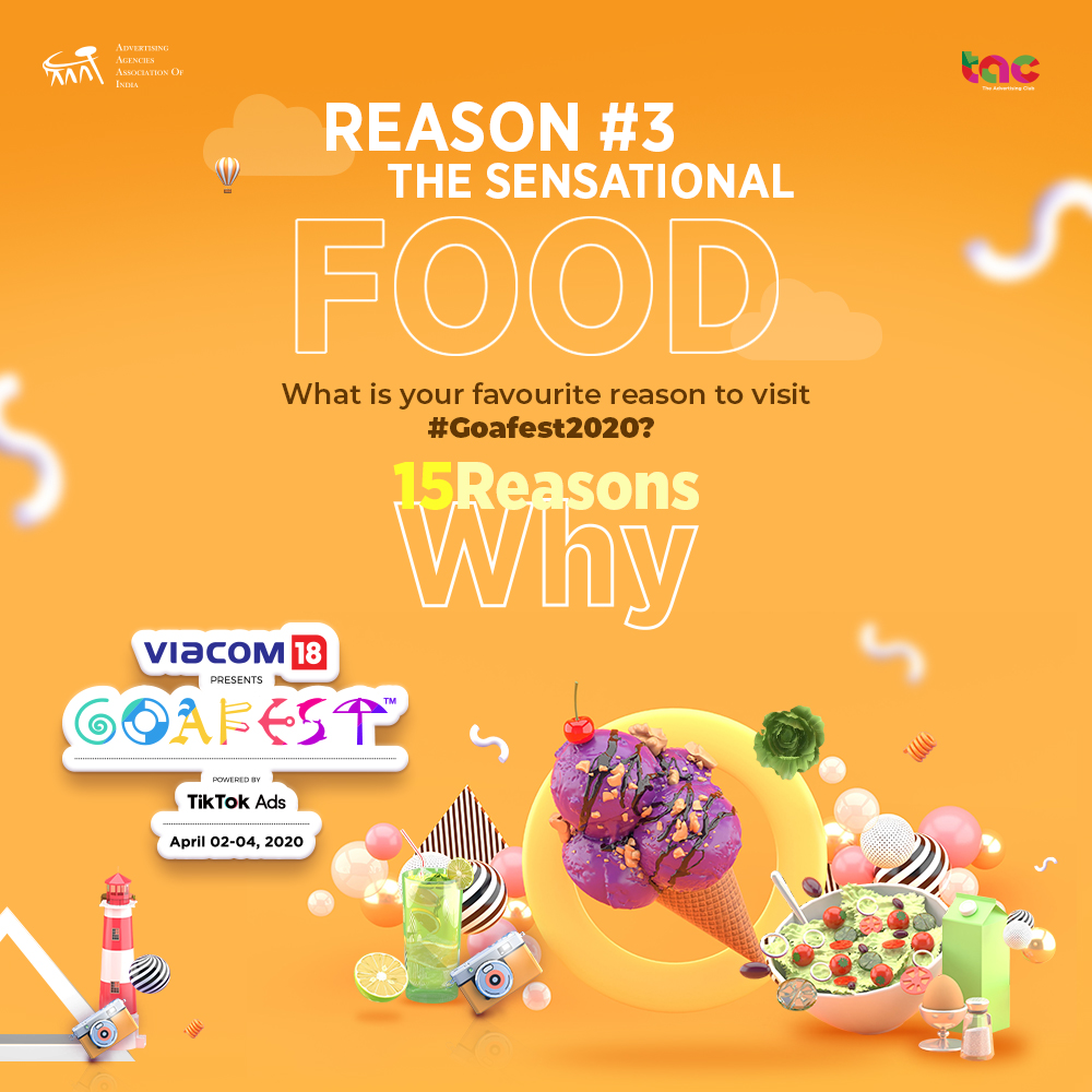 We promise to take good care of the foodie in you! Tell us your favourite reason to attend Goafest 2020 in the comments section below and stand a chance to win Amazon Gift Vouchers!
*T&amp;C applied.

#Goafest2020 #GoGoafest #Goa #Advertising #Media #Abby #Awards