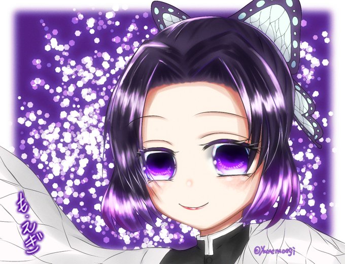 萌黄さようならさんがTwitterに投稿した胡蝶しのぶ(鬼滅の刃)のイラスト。