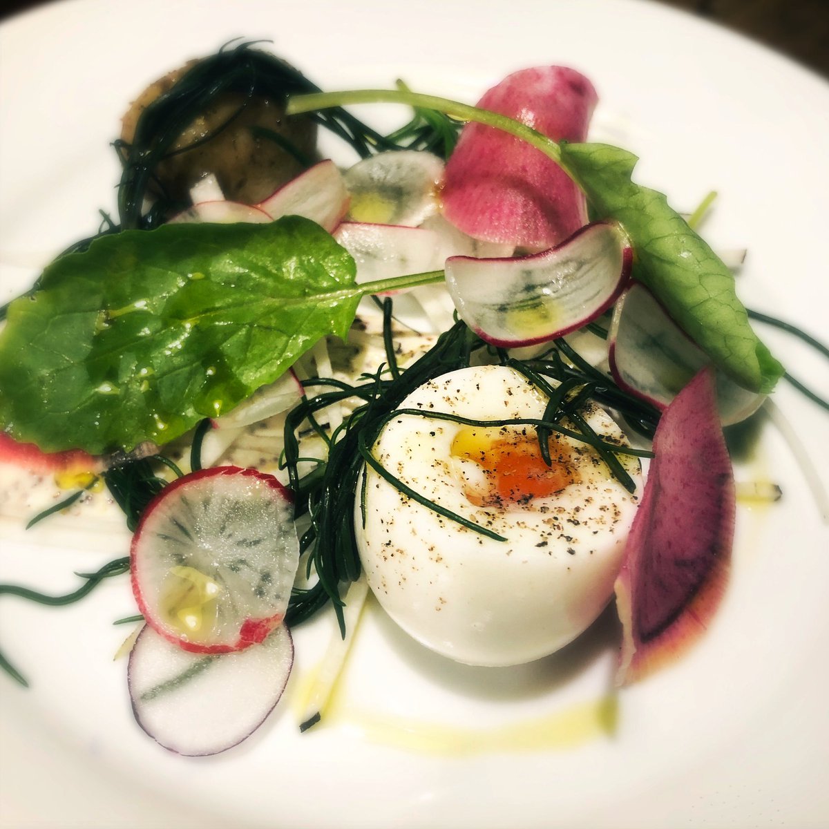 We had a great first event back last night with our fiends at <a href="/SmithWilliamson/">Smith & Williamson</a> We always love meeting the people you bring to our Popup’s. 
Here we have our <a href="/ClarenceCourt/">Clarence Court</a> egg with end of winter beginning of spring fineries such as monks beard, radishes and Jersey royals.