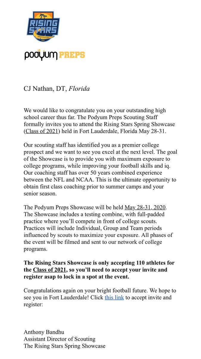 Blessed to earn this invitation ! looking forward to competing and opening some eyes... AGTG🙏🏽