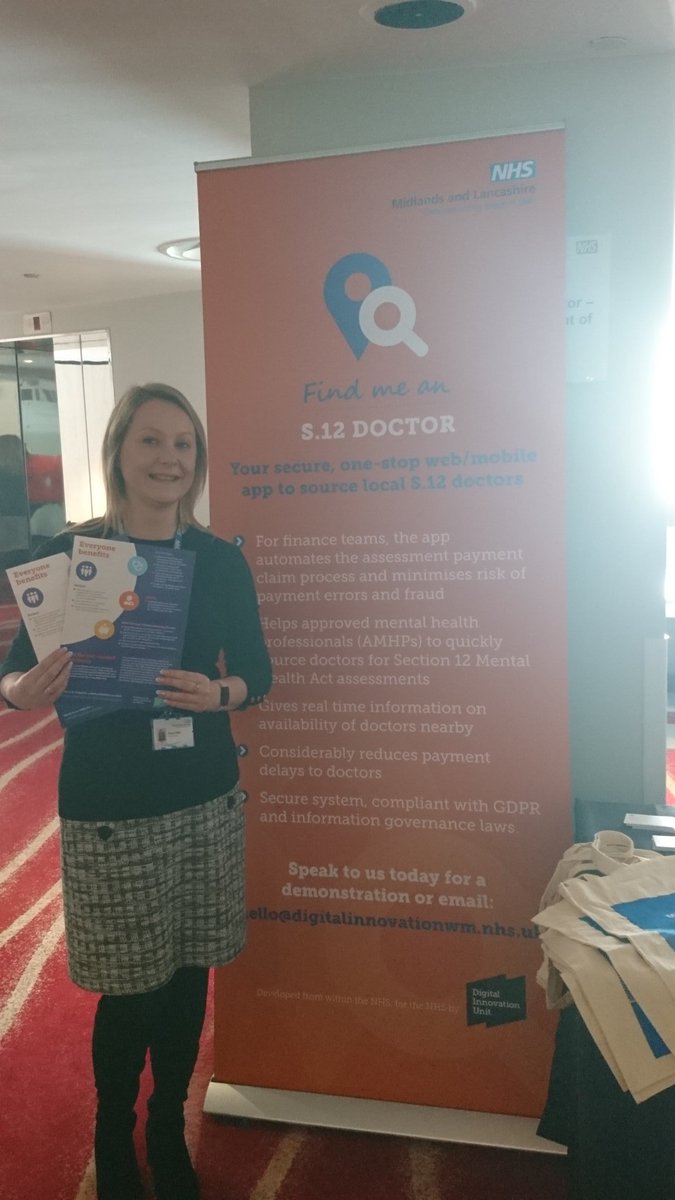 digital_innov's tweet photo. Further very positive feedback NHS MLCSU’s Find Me an S12 Doctor developed by the NHS for the NHS improve patient experience, safety, driving efficiencies through the use of digital tech @mlcsu @Strategy_Unit @wmahsn #digital #mentalhealth #section12 - NHSE Finance Roadshow Leeds https://t.co/ILJyRYqvKE