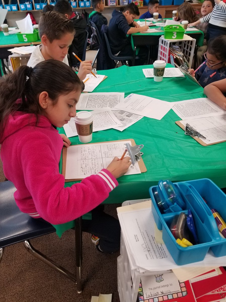 LacyDede's tweet photo. STAARbucks writing analysis. Students tell me, "I love learning aand coming to school!" #TigerPower @TigerNetwork @DrChapmanCFBISD @DlrMaggie @AgueParedes https://t.co/kyOsmtTNjy