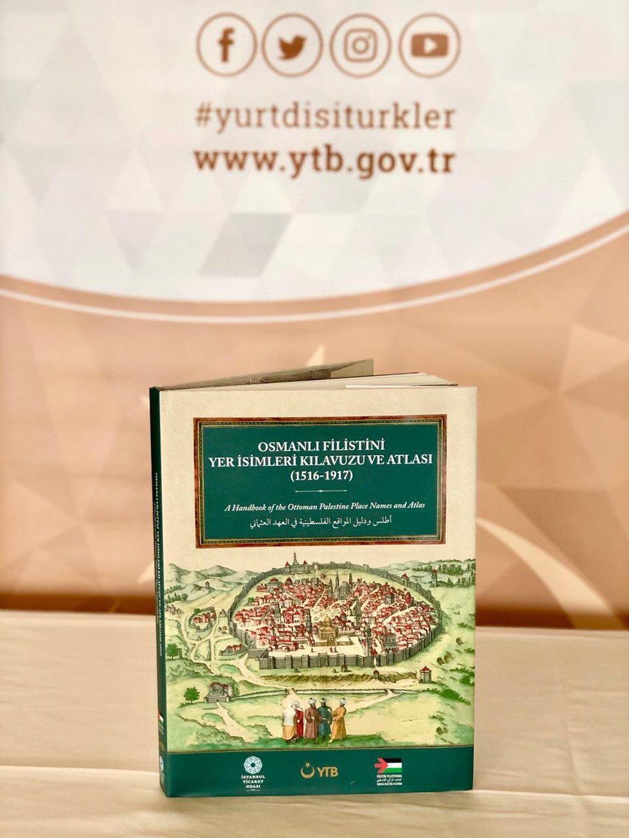 Tarihi geçmişimizden gelen kültürel birikimimizi geleceğe taşıyacak önemli bir çalışmayı daha hayata geçirdik hamdolsun.

"Osmanlı Filistini Yer İsimleri Kılavuzu ve Atlası" hayırlı olsun. <a href="/Filistin_Plt/">Filistin Platformu</a> ve <a href="/itokurumsal/">İstanbul Ticaret Odası (İTO)</a>’a kıymetli iş birliği için teşekkürler.